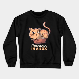 Cuteness In A Box Funny Cat Gift Crewneck Sweatshirt